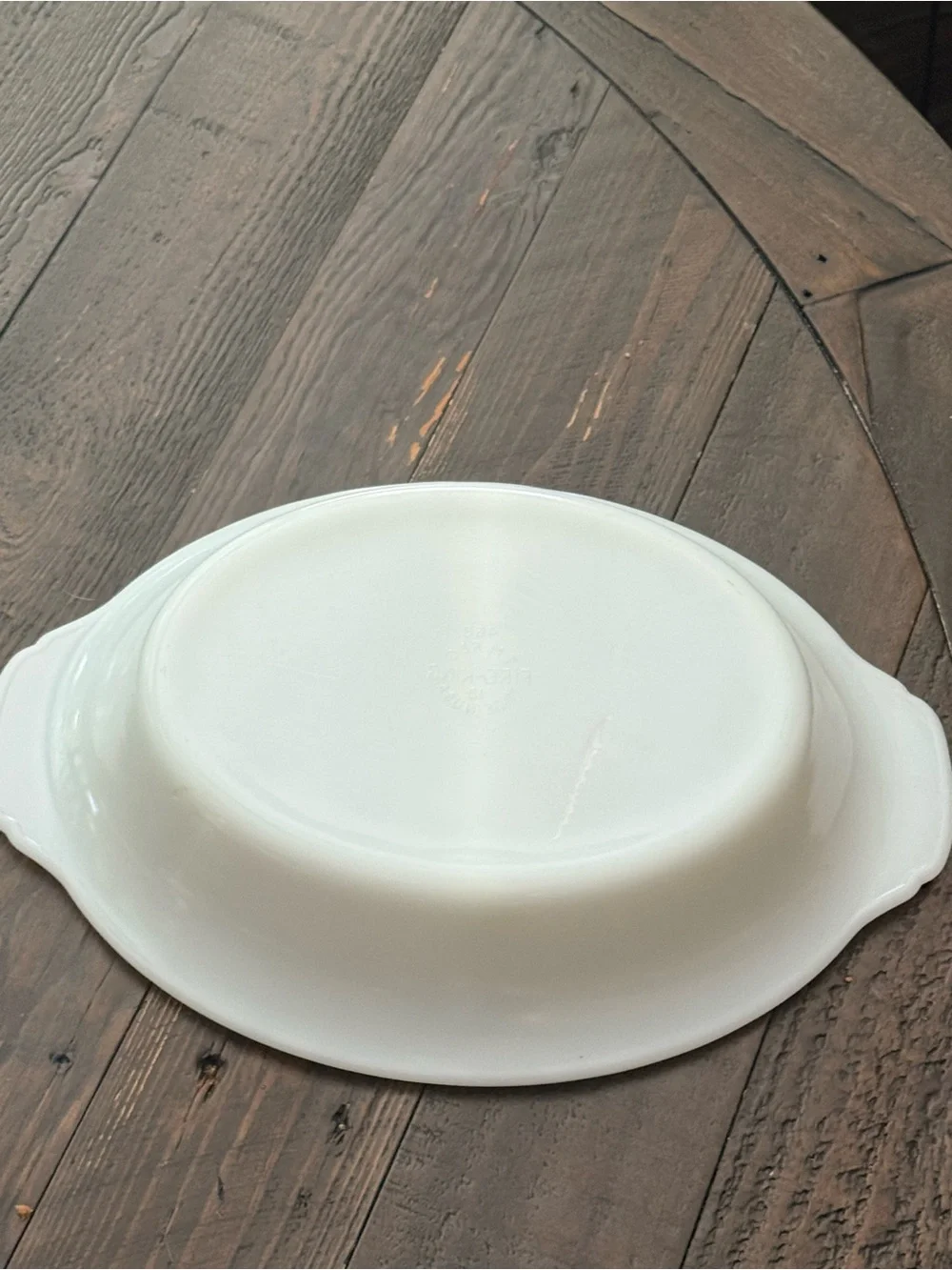 Vintage Fire-King by Anchor Hocking white milk glass divided casserole